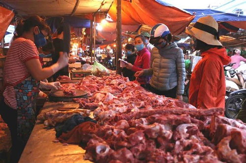 Thịt lợn Thái Lan nhập khẩu vào nước ta sẽ được bán ra thị trường. Ảnh minh họa.