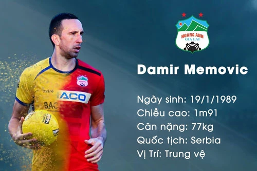 =6. Damir Memovic (Định giá chuyển nhượng: 150.000 euro). Ảnh: Báo Gia Lai.