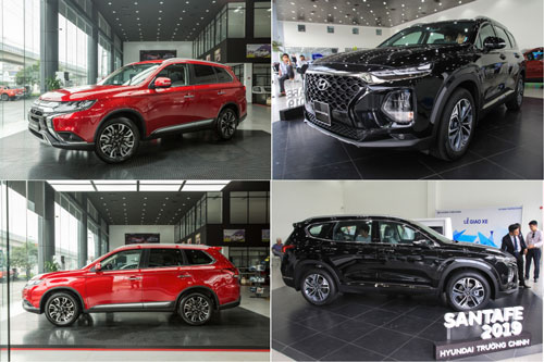 Tầm giá 1 tỷ đồng, chọn Mitsubishi Outlander Premium hay Hyundai Santa Fe 2.4?