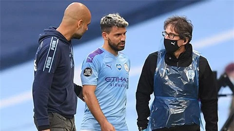 HLV Guardiola lo ngại tình hình chấn thương của Aguero