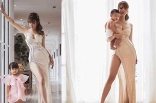 Diệp Lâm Anh khoe ảnh chụp cùng hai con mà dân tình lại đổ dồn chú ý vào body nuột nà của cô
