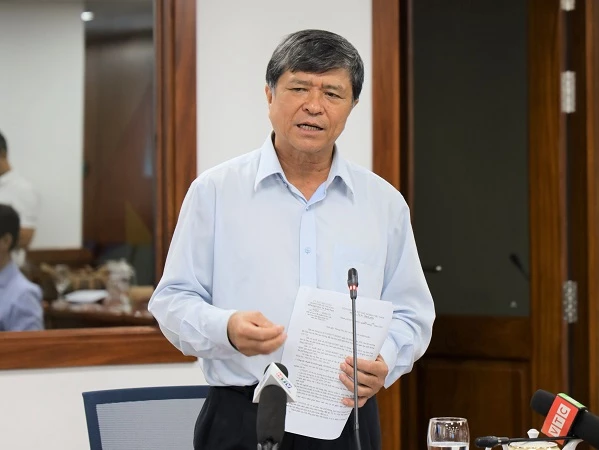 Ông Nguyễn Văn Hiếu, Phó Giám đốc Sở Giáo dục và Đào tạo TP.HCM trả lời tại cuộc họp báo vào sáng ngày 24/6/2020.