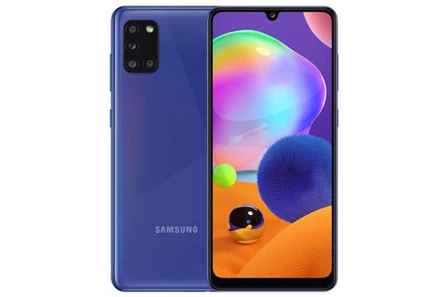 Samsung Galaxy A31 sử dụng vỏ ngoài bằng nhựa giả kính. Máy có số đo 159,3x73,1x8,6 mm, cân nặng 185 g. 