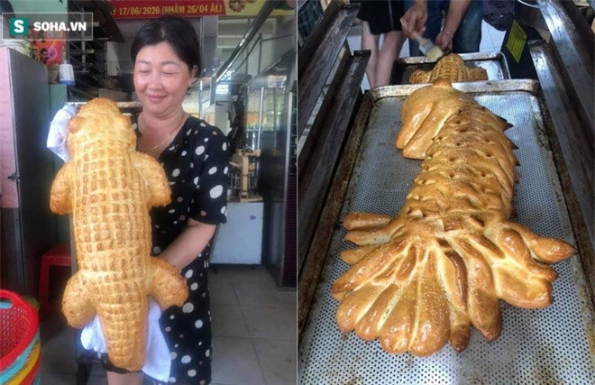 Bánh mì cá sấu khổng lồ gây “bão”, ngày bán trăm chiếc  - Ảnh 2.