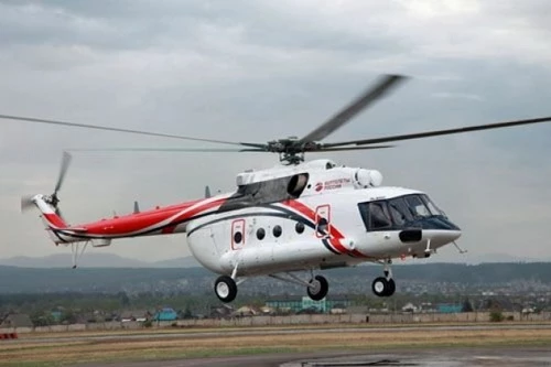 Trực thăng Mi-8AMT - phiên bản tối ưu hóa cho hoạt động tại Bắc Cực. Ảnh: TASS.
