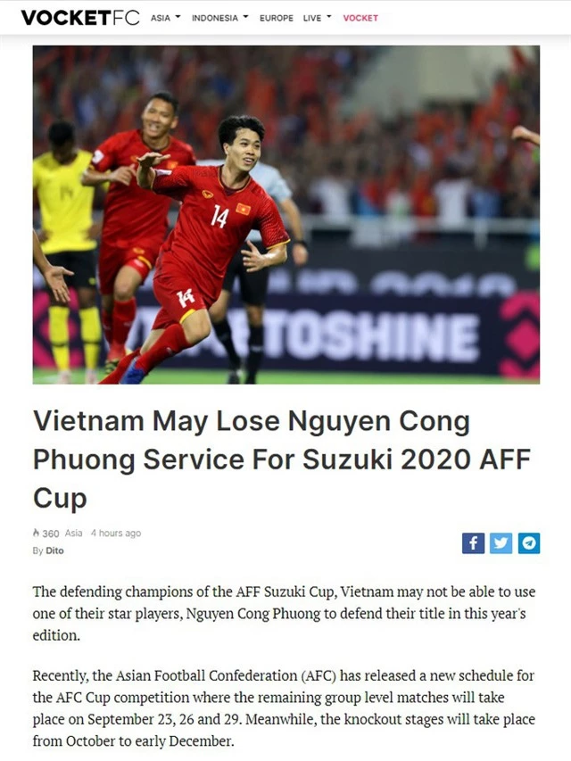 ĐT Việt Nam có thể thiếu vắng Công Phượng ở AFF Cup 2020 - Ảnh 1.
