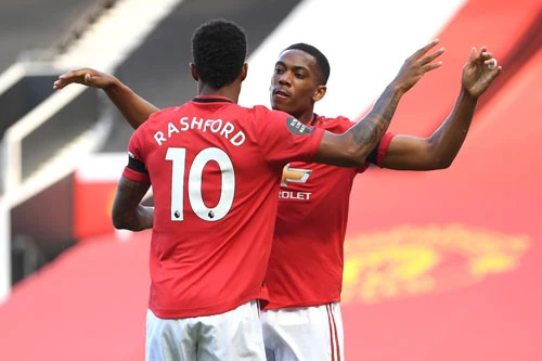 Rashford và Martial. Ảnh: Getty.