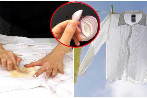 Vết bẩn “cứng đầu” đến mấy cứ dùng hành tây áo trắng tinh sạch sẽ, mạnh hơn cả thuốc tẩy