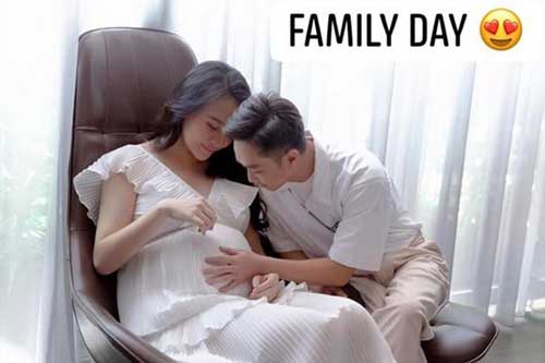 Cường Đô La lần đầu khoe ảnh cực tình cảm bên Đàm Thu Trang bụng bầu thấy rõ