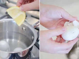 Luộc trứng rồi cho một lát chanh vào luộc cùng, điều kỳ diệu sẽ xảy ra