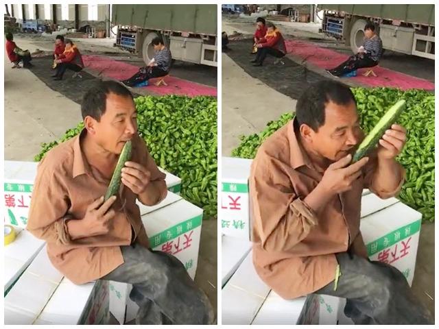Dùng răng nạo vỏ dưa nhanh như cắt, người đàn ông khiến người bán dao khóc vì sợ thất nghiệp