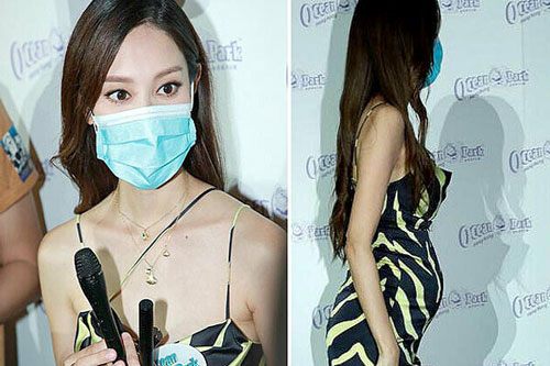 Vợ Trịnh Gia Dĩnh 'bế' bầu 6 tháng đi sự kiện