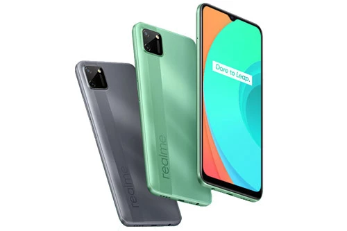 Realme C11 có 2 tuỳ chọn màu sắc gồm Mint Green và Pepper Grey, bán ra ở Malaysia từ ngày 7/7 với giá 429 Ringgit (tương đương 2,32 triệu đồng).