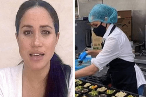 Meghan lộ diện với vòng bụng nhô cao sau nghi vấn bầu bí lần 2