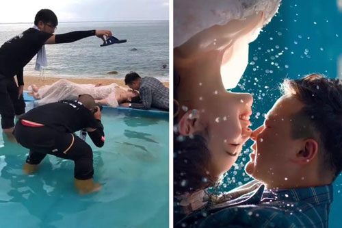 Cười bể bụng với hậu trường cực "độc" tạo ra những bức ảnh cưới “triệu like”