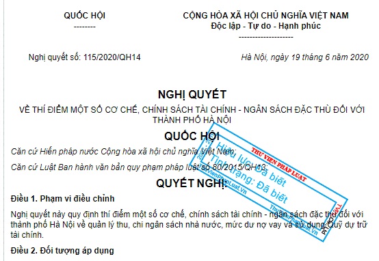 Hà Nội được thu một số phí ngoài danh mục của Luật từ 15/8/2020