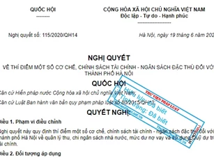 Hà Nội được thu một số phí ngoài danh mục của Luật từ 15/8/2020
