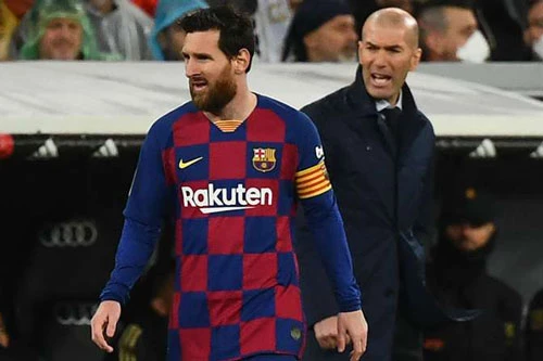 Messi và Zidane (phải).