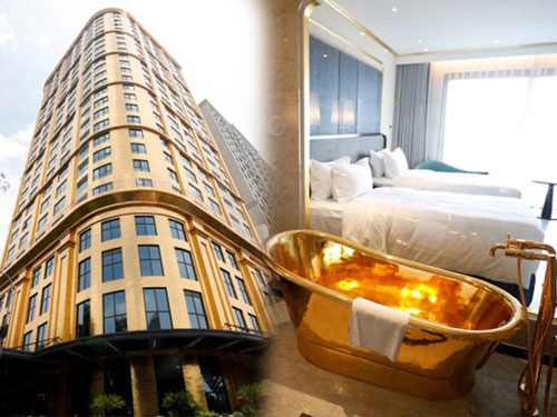 Cận cảnh khách sạn mạ vàng đầu tiên trên thế giới ở Việt Nam