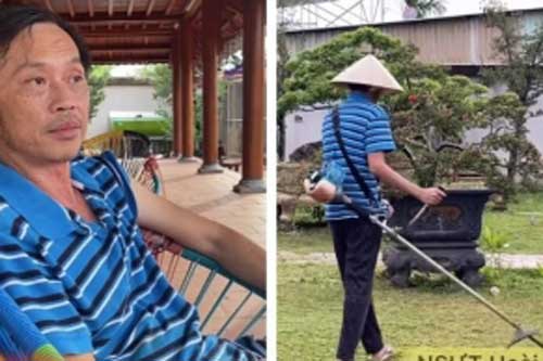 Dù bị “tai nạn” phải nằm viện, Hoài Linh vẫn tự tay đi cắt cỏ, dọn dẹp nhà thờ Tổ