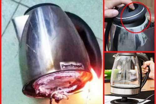 Dùng ấm siêu tốc kiểu này vừa "đốt" tiền điện vừa gây nguy hại tính mạng cho cả nhà