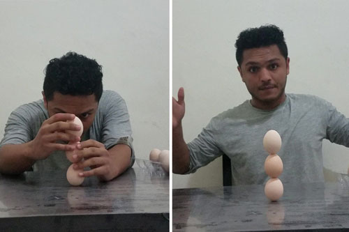 'Vua cân bằng' lập kỷ lục Guiness thế giới với màn xếp trứng có 1 không 2