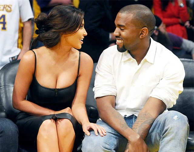 Kim-Kanye trong những buổi đầu hẹn hò.