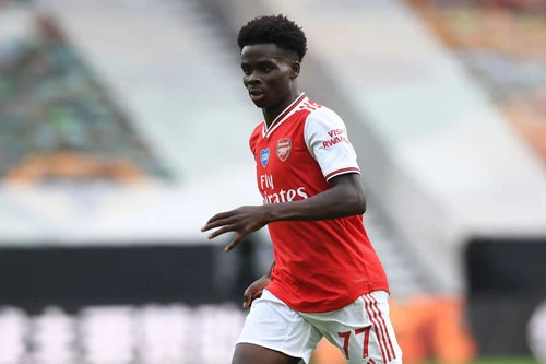 Tiền vệ trái: Bukayo Saka (Arsenal).