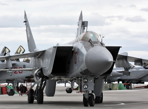 Một tiêm kích đánh chặn MiG-31 của Không quân Nga. Ảnh: Wikipedia.