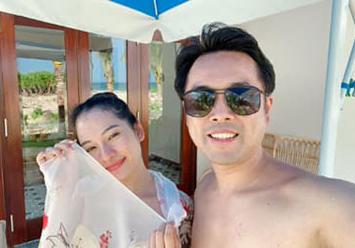 Vợ nhạc sĩ Dương Khắc Linh phá nét khi mang bầu, hơn 5 tháng mà tưởng chừng sắp đẻ