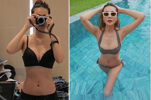 Siêu mẫu Thanh Hằng giảm 4 kg, vòng eo chỉ còn 51 cm