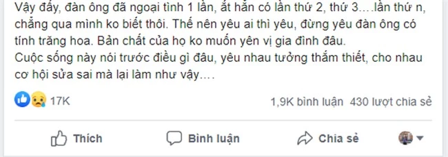 Màn xử lý chồng ngoại tình nhận 17 nghìn like của người vợ không cần dài dòng, chỉ cần nói đúng một câu mà khiến chồng chết khiếp - Ảnh 1.