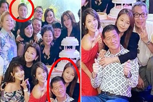 Lâm Tâm Như vô tư ôm chặt người đàn ông lạ, 'mặc kệ' ông xã đứng lấp ló ở phía đằng sau