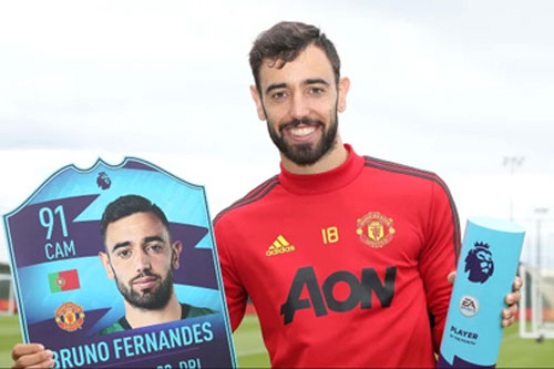 Bruno Fernandes lần thứ 2 liên tiếp xuất sắc nhất tháng tại Premier League