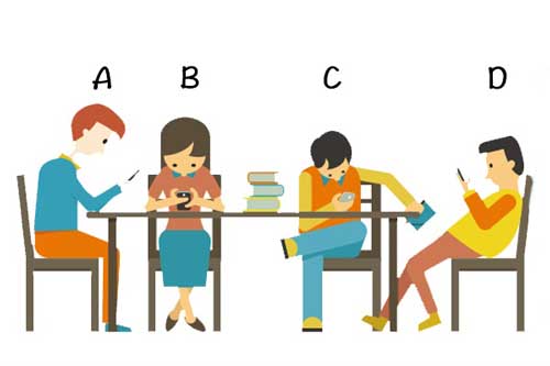 Trắc nghiệm: Nhìn dáng ngồi khi nghịch điện thoại biết ngay bạn là típ người nào?