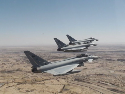 Tiêm kích Eurofighter Typhoon của Không quân Hoàng gia Saudi Arabia. Ảnh: Janes Defense.