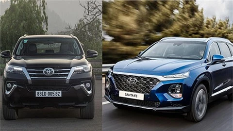 SUV 7 chỗ tháng 6/2020: Hyundai Santa Fe, Toyota Fortuner vững vàng trên đỉnh