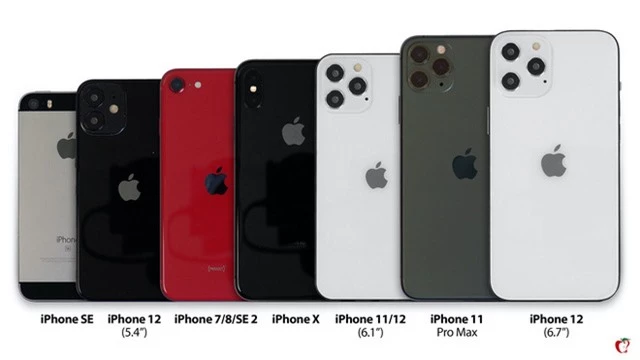 iPhone 12 đọ dáng cùng các phiên bản iPhone đời cũ - Ảnh 1.
