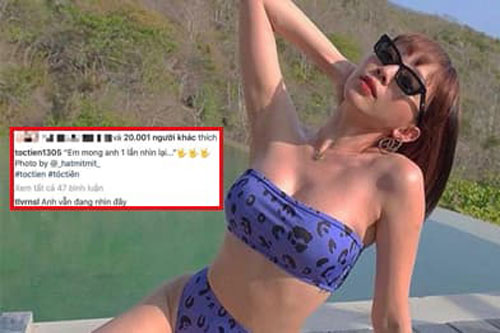 Tóc Tiên vừa đăng ảnh bikini, ông xã Hoàng Touliver đã để lại bình luận 'cực tình'