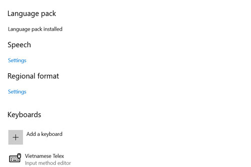 Cách thêm bộ gõ tiếng Việt trên Windows 10 không cần phần mềm