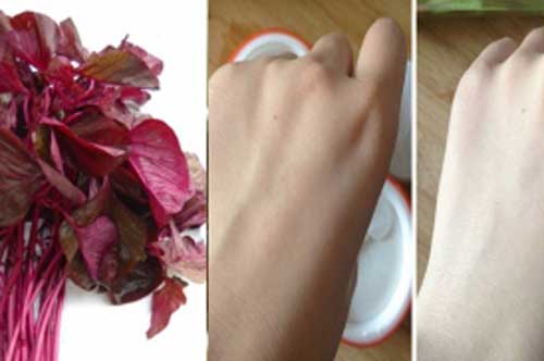 Đen bẩm sinh bỗng trắng như trứng bóc chỉ với nắm rau dền chưa đến 5 nghìn