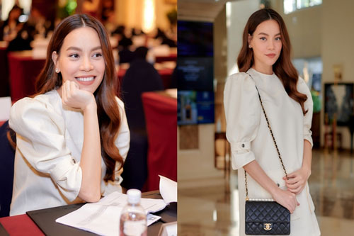 Hồ Ngọc Hà lần đầu 'bế' bầu đi event