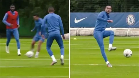 Hakim Ziyech 'sắc như dao cạo' ở buổi tập nhóm đầu tiên với Chelsea