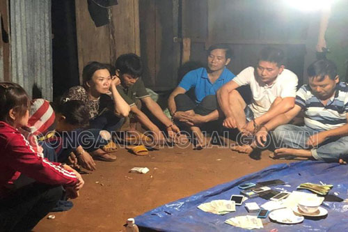 Tóm gọn ổ nhóm đánh bạc giữa đêm tại Đồng Nai