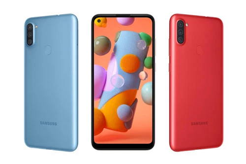 Samsung Galaxy A11 (3,69 triệu đồng xuống 3,10 triệu đồng).