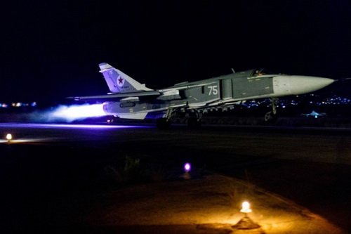 Chiến đấu cơ Nga ném bom thành trì của phiến quân tại Syria
