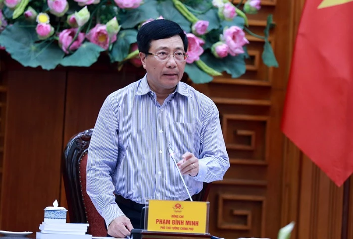 Phó Thủ tướng Phạm Bình Minh phát biểu tại cuộc họp