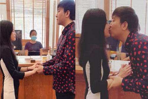 Ca sĩ Anh Khang đưa bạn gái đi đăng ký kết hôn ở Mỹ, chính thức công khai mặt