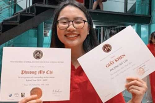 Đam mê nghệ thuật, Phương Mỹ Chi vẫn đạt thành tích học tập đáng ngưỡng mộ tại trường quốc tế