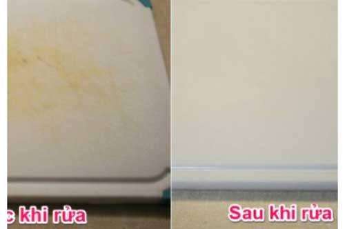 Dùng thứ nước nhà nào cũng có, biến thớt nhựa trầy xước trở thành trắng tinh như mới chỉ trong 1 phút